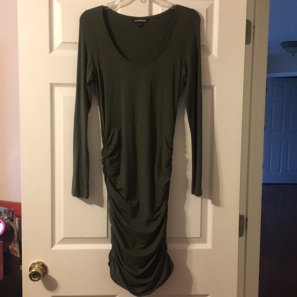 Express Olive Green Dress